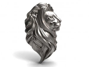 Lion head pendant 3D Print Model