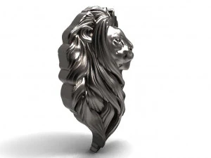 Lion head pendant 3D Print Model