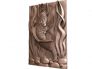 Koi fish CNC 3 Modelo de Impressão 3D