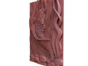 Koi fish CNC 3 Modelo de Impressão 3D