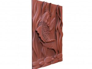 Koi fish CNC 3 Modelo de Impressão 3D