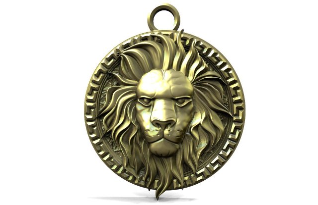 Lion Pendant Modèles 3D en vedette .c4d .max .obj .3ds .fbx .stl .blend