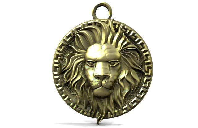 Lion Pendant 3D Print Model .c4d .max .obj .3ds .fbx .stl .blend 