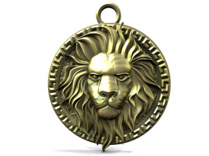 Lion Pendant Model do druku 3D