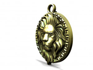 Lion Pendant 3D Print Model