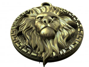 Lion Pendant 3D Print Model