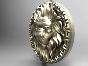 Lion Pendant 3D Print Model