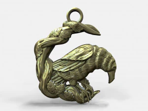 Pingente de corvo Modelo de Impressão 3D
