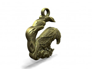 Crow pendant 3Dプリントモデル