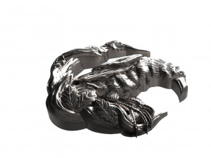 Crow pendant 3Dプリントモデル