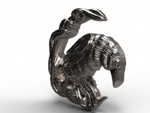 Crow pendant 3Dプリントモデル