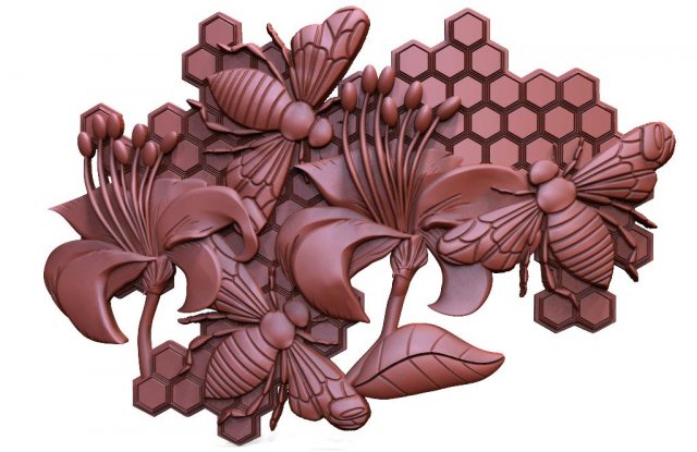 Bee CNC 4 Model Cetak 3D .c4d .max .obj .3ds .fbx .stl .blend 