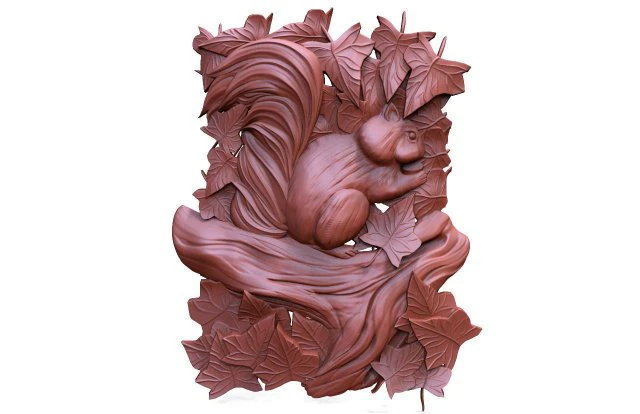 Squirrel CNC 3D Print Model .c4d .max .obj .3ds .fbx .stl .blend 