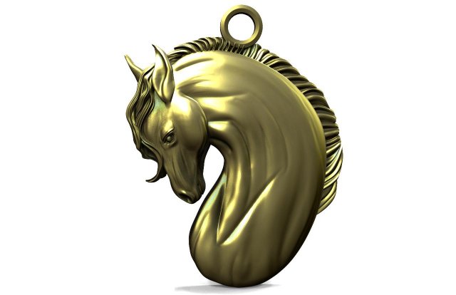 Horse pendant 3D प्रिंट मॉडल .c4d .max .obj .3ds .fbx .stl .blend 