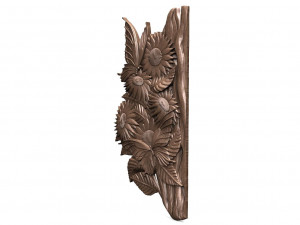 Sunflowers and butterflies CNC 3D Baskı Modeli