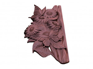 Sunflowers and butterflies CNC 3D Baskı Modeli