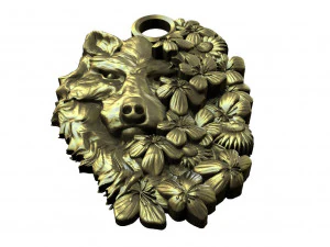 Wolf pendant 3D Print Model
