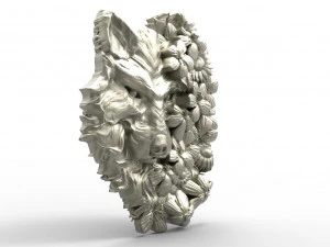Wolf pendant 3D Print Model