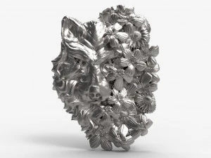 Wolf pendant 3D Print Model