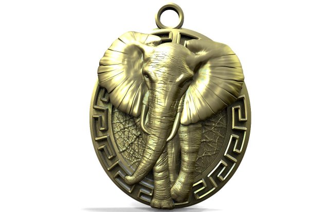 Elephant pendant 3D Print Model .c4d .max .obj .3ds .fbx .stl .blend