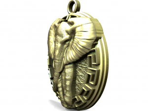 Elephant pendant 3D Print Model