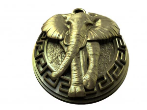 Elephant pendant 3D Print Model