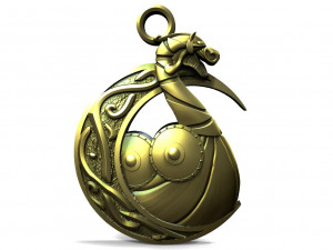 Viking ship pendant 3D Print Model