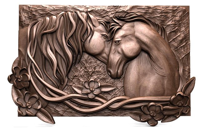 Horses CNC 3D-Druckmodell .c4d .max .obj .3ds .fbx .stl .blend 