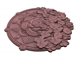 Mandala flowers CNC 3D Print Model