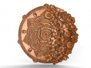 Mandala flowers CNC 3D Print Model