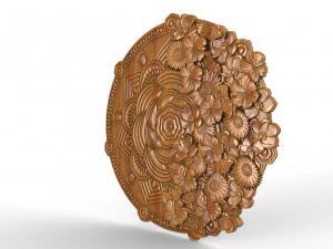 Mandala flowers CNC 3D Print Model