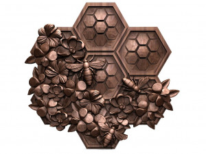 Bee honeycomb CNC 3D Print Models