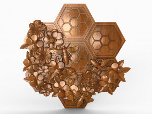 Bee honeycomb CNC Model Cetak 3D