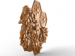 Bee honeycomb CNC Model Cetak 3D