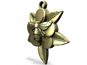 Bee pendant 3Dプリントモデル