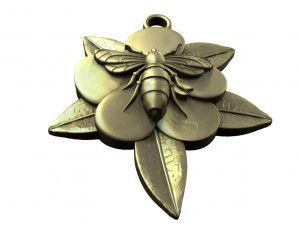 Bee pendant 3Dプリントモデル