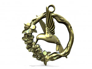 벌새 펜던트 3D 프린트 모델