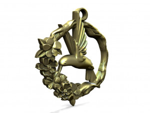 Hummingbird pendant 3D-printmodel