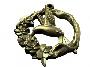 Hummingbird pendant 3D-printmodel