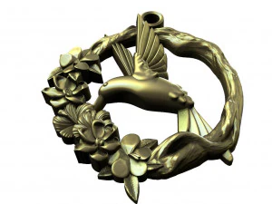 Hummingbird pendant 3D Print Model