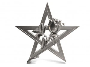 Pentagramm- und Rosenanh&auml;nger 3D Druckmodell