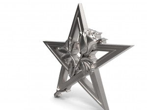 Pentagram and rose pendant 3Dプリントモデル