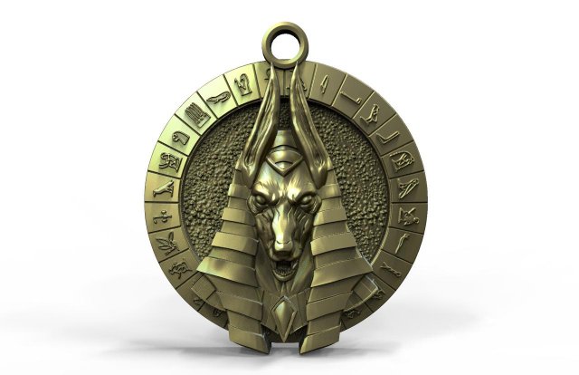 Anubis pendant 3 3D Print Model .c4d .max .obj .3ds .fbx .stl .blend 