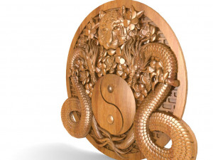 Yin yang dragons CNC 3D 打印模型