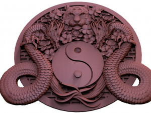 Yin yang dragons CNC 3D 打印模型