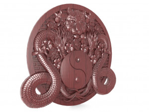 Yin yang dragons CNC 3D 打印模型