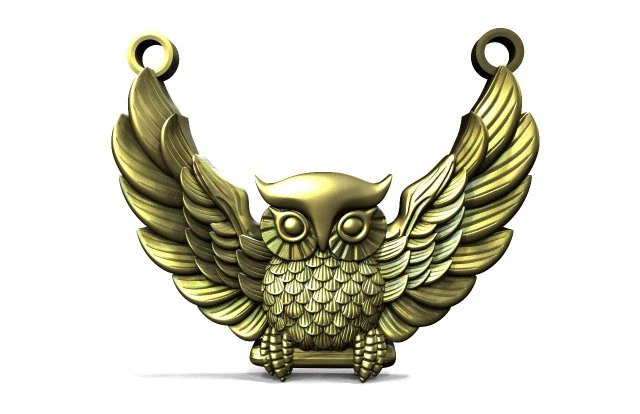 Owl pendant 5 3D Print Model .c4d .max .obj .3ds .fbx .stl .blend 