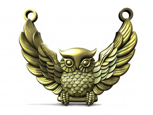 Owl pendant 5 3D Print Model