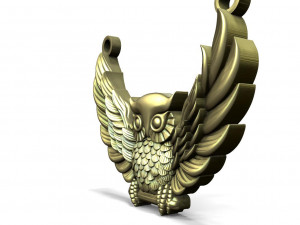Owl pendant 5 3D Print Model