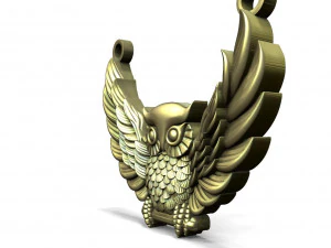 Owl pendant 5 3D Print Model